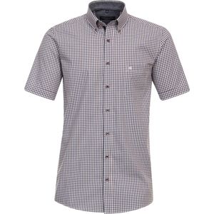 CASA MODA Sport comfort fit overhemd, korte mouw, dobby, rood geruit