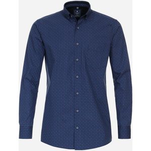 3 voor 99 | Redmond comfort fit overhemd, popeline, blauw dessin