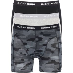 Bjorn Borg boxershorts Essential (3-pack), heren boxers normale lengte, zwart Black beauty -  Maat: M