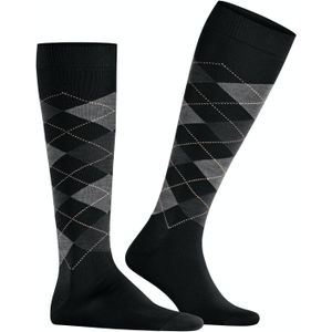 Burlington Manchester heren kniekousen, zwart (black)