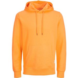 JACK & JONES Basic sweat hood regular fit, heren hoodie katoenmengsel met capuchon, oranje