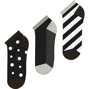 Happy Socks Mixed Dot Low Socks (3-pack), unisex enkelsokken