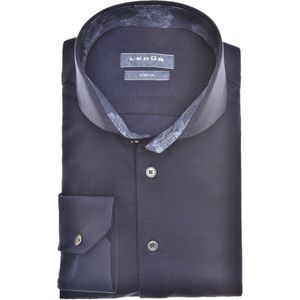 Ledub slim fit overhemd, donkerblauw