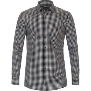 3 voor 99 | Redmond comfort fit overhemd, popeline, zwart met wit geruit