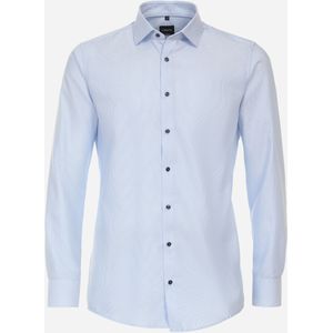 VENTI modern fit overhemd, mouwlengte 72 cm, dobby, blauw