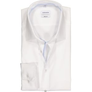 Seidensticker regular fit overhemd, wit (contrast) 46