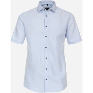 VENTI modern fit overhemd, korte mouw, dobby, blauw 47