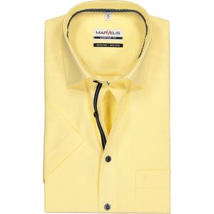 MARVELIS comfort fit overhemd, korte mouw, fil a fil, geel (contrast) 41