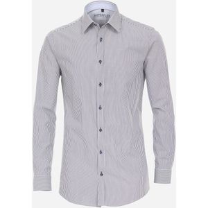 VENTI body fit overhemd, popeline, blauw gestreept