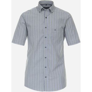 CASA MODA Sport comfort fit overhemd, korte mouw, dobby, groen geruit