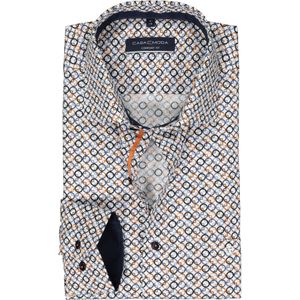 CASA MODA comfort fit overhemd, popeline, blauw dessin