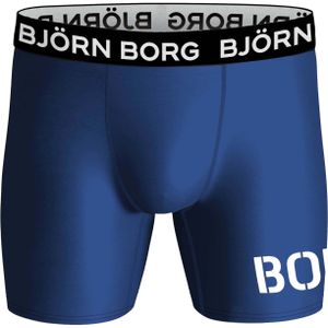 Bjorn Borg Performance boxers, microfiber heren boxers lange pijpen (1-pack), blauw -  Maat: L