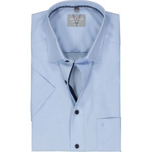 MARVELIS comfort fit overhemd, korte mouw, structuur, lichtblauw 48