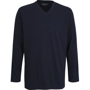 Ceceba pyjama of lounge T-shirt, lange mouw, blauw -  Maat: 5XL