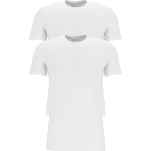 TEN CATE Basics men T-shirt (2-pack), heren T-shirts brede O-hals, wit -  Maat: L