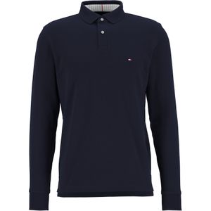 Tommy Hilfiger 1985 regular long sleeve polo, donkerblauw (Desert Sky) -  Maat: XL