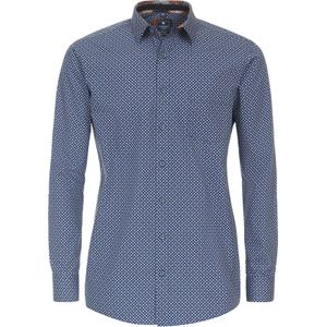 3 voor 99 | Redmond comfort fit overhemd, popeline, blauw dessin