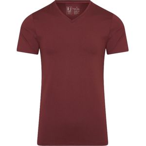 RJ Bodywear Pure Color T-shirt (1-pack), heren T-shirt met V-hals, port -  Maat: M