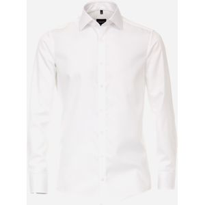 VENTI modern fit overhemd, mouwlengte 7, twill, wit 46