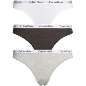 Calvin Klein dames slips (3-pack), zwart, wit en grijs -  Maat: S
