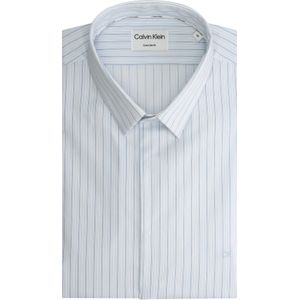 Calvin Klein slim fit overhemd, Stainshield Stripe Eslim Shirt, lichtblauw gestreept 43