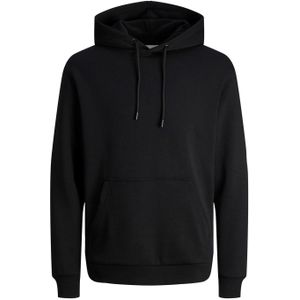 JACK & JONES Bradley sweat hood regular fit, heren hoodie katoenmengsel met capuchon, zwart -  Maat: M