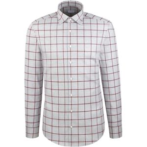 Seidensticker slim fit overhemd, popeline, grijs geruit