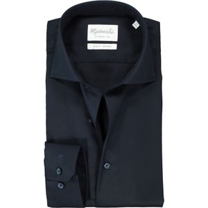 Michaelis slim fit overhemd, Oxford, navy blauw 40