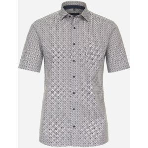 CASA MODA - Comfort Fit - Overhemd - Bruin Dessin - Korte Mouw