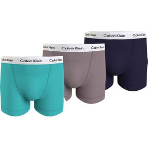 Calvin Klein Trunk (3-pack), heren boxers normale lengte, blauw -  Maat: S