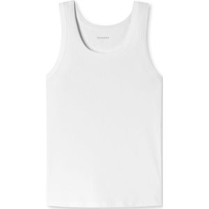 SCHIESSER Retro Rib singlet (1-pack), heren hemd dubbelrib biologisch katoen wit
