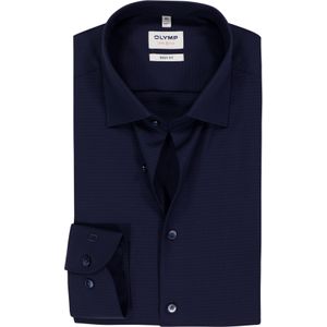 OLYMP - Level 5 - Overhemd - Marine Blauw - Body Fit - Mouwlengte 7