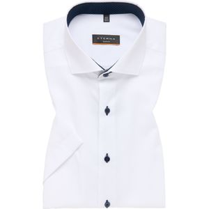 ETERNA slim fit overhemd korte mouw, Oxford, wit (contrast) 38