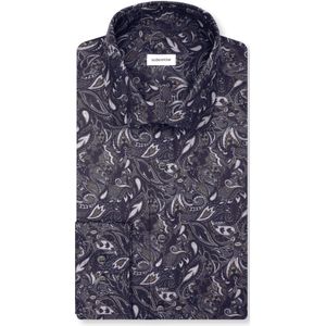 Seidensticker - 845500 - Chemise - Grijs - Manches Longues - Coupe Droite