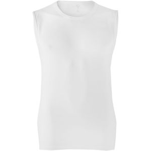 RJ Bodywear, mouwloos T-shirt O-hals, wit (stretch) -  Maat: S