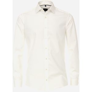 VENTI - Overhemd - Beige - Modern Fit - Popeline - Strijkvrij