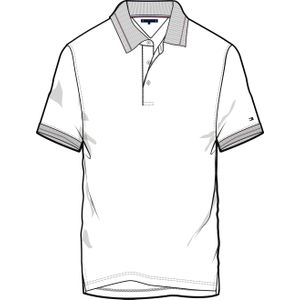 Tommy Hilfiger slim fit heren polo, Dc Ess Interlock Slim Polo, wit