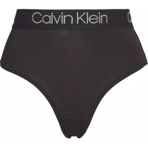 Calvin Klein dames high waist thong (1-pack), string met hoge taille, zwart