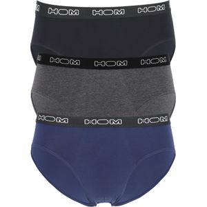 HOM Boxerlines #2 mini briefs (3-pack), heren mini slips, zwart, blauw, grijs -  Maat: L