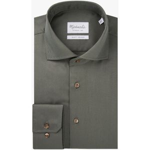 Michaelis slim fit heren overhemd, twill, groen