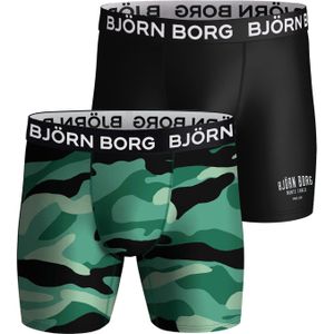 Bjorn Borg Performance boxers, microfiber heren boxers lange pijpen (2-pack), multicolor -  Maat: XL