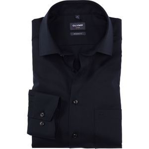 OLYMP Luxor modern fit overhemd, structuur, zwart