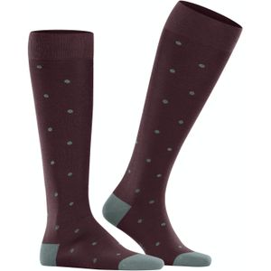 FALKE Dot heren kniekousen, donkerrood (barolo) -  Maat: 39-42