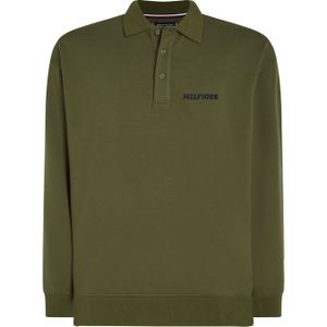 Tommy Hilfiger regular fit heren polo, Monotype L/s Archive Fit Polo, groen