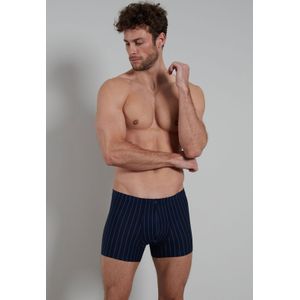 Gotzburg heren boxer normale lengte (1-pack), donkerblauw gestreept