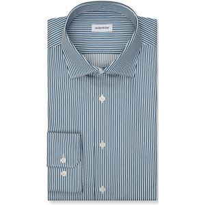 Seidensticker - Businessoverhemd - Zwart - Slim 1/1 Kent Kraag - Gestreept
