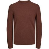 JACK & JONES - Pullover - Middenbruin Melange - Wol - O-hals