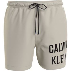 Calvin Klein Medium Drawstring swimshort, heren zwembroek, beige -  Maat: XL