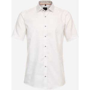 VENTI modern fit overhemd, korte mouw, popeline, wit