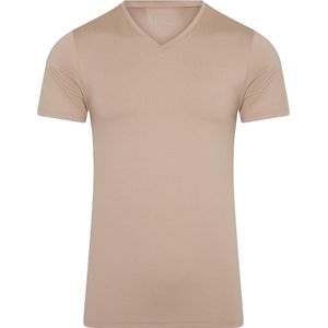 RJ Bodywear Pure Color T-shirt (1-pack), heren T-shirt met V-hals, zand